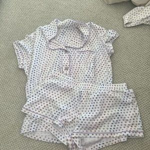 Roller rabbit disco heart polo pajamas